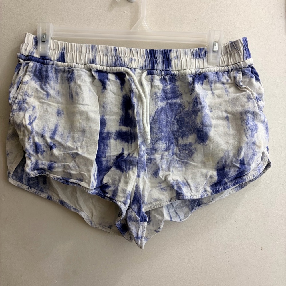 Rewash Blue and White Tie-Dye Athletic Shorts